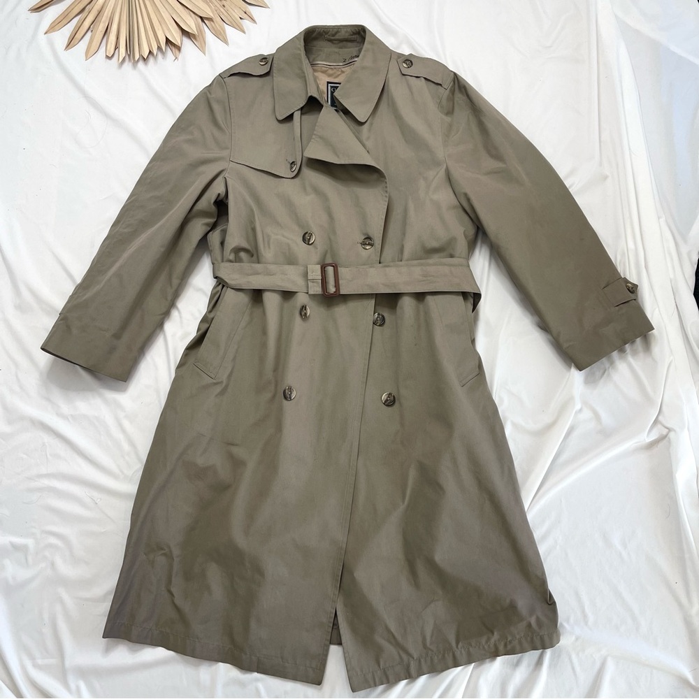 Dior Olive Trench Coat with Belt